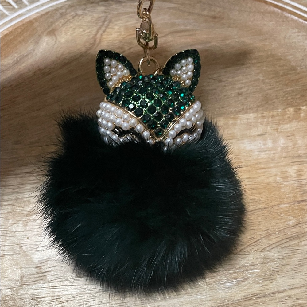 NWOT Green Fox Keychain